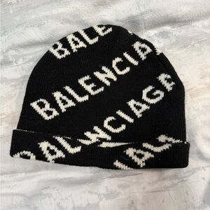 Balenciaga Monochrome Logo Beanie